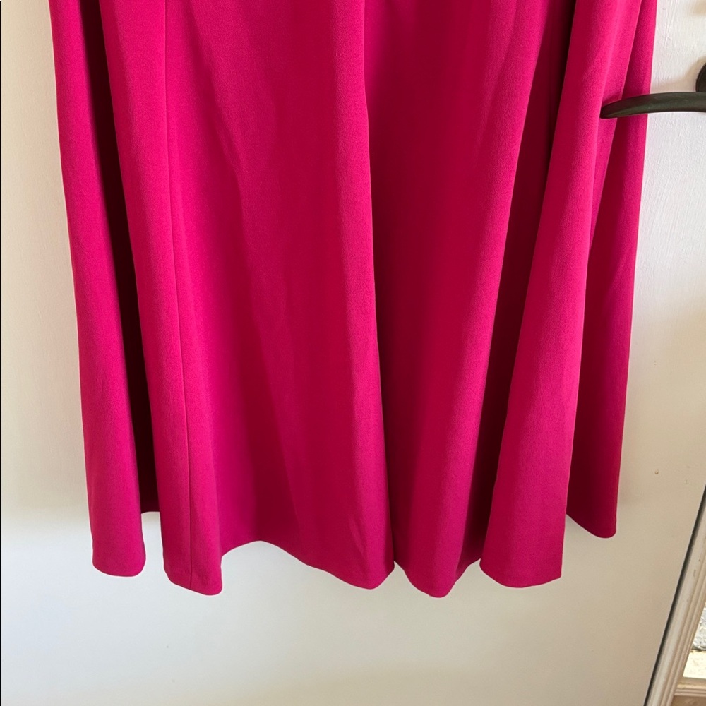 Calvin Klein pink sleeveless V-neck A-line dress business office career - Picture 5 of 7